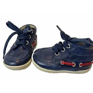 NATURINO FALCOTTO INFANT BABY TODDLER Lace Up SNEAKERS NAVY Red SZ EU 18 / US 3